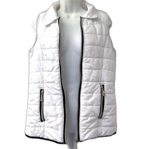 Casual Identity White Lightweight Puffer Vest Like New